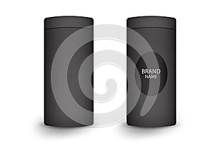 3d cylindrical box package, product design,Vector illustration