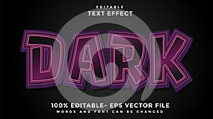 3d Dark Editable Text Effect Design, Effect Saved In Graphic Style