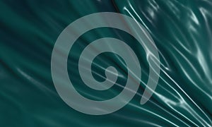 3D dark green abstract wave background