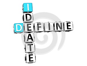 3D Define Ideate Crossword cube words