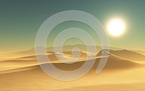 3D desert scene