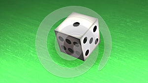 3D Dice on Table Animation - 1 Number