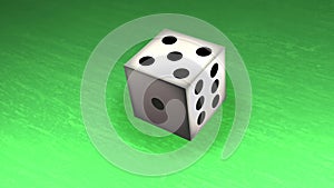 3D Dice on table animation - 5 number