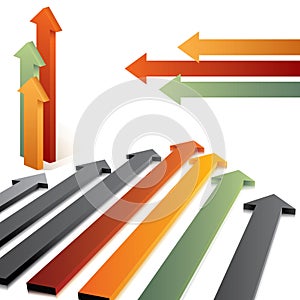 3d directional arrows