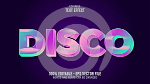 3d Disco Editable Text Effect for Illustrator