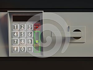 3d door, electronic lock or intercom