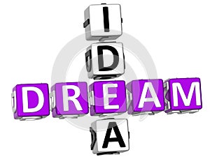 3D Dream Idea Crossword