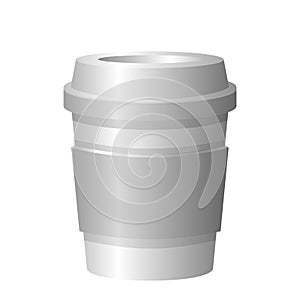 3D drink cup mockup cartoon illustration