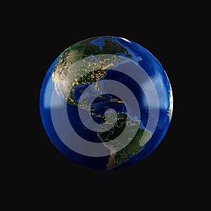 3D earth (Americas )