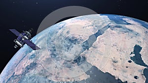3D Earth, glob binary code background 4K loopable