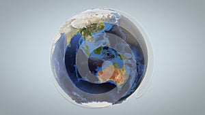 3d Earth planet revolving, environmental concept, loop
