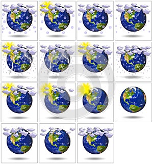 3D Earth Planet for weather report