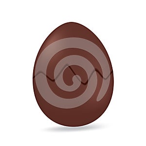 3D Easter eggs. Eggs made of chocolate. Sweet treats to give to children during the Easter Egg Hunting Festival. 3D vector