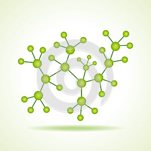 3d eco chemical atomic structure molecule model