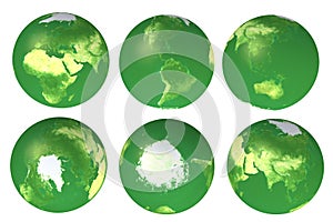 3d eco globe views