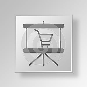 3D Ecommerce slides icon Business Concept