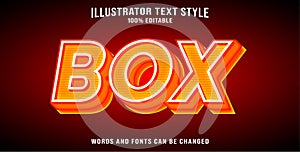 3D editable text effect style