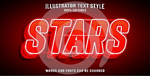 3D editable text effect style