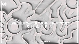 3D Effect Abstract Shapes and Background Vector