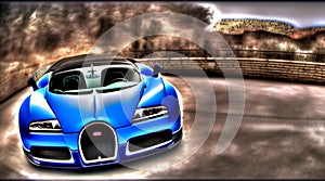 3d effect - Bugatti Chiron - ai-generated