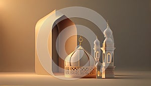 3d eid mubarak design banner for islamic banner festivity like eid al adha fitr ramadhan etc