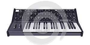 3d electronic analog synthesizer isolated