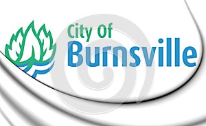 3D Emblem of Burnsville Minnesota state, USA.