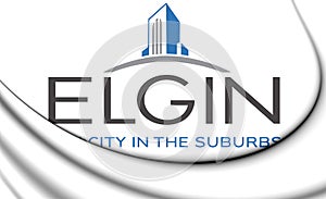 3D Emblem of Elgin Illinois, USA.