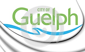 3D Emblem of Guelph Ontario, Canada.