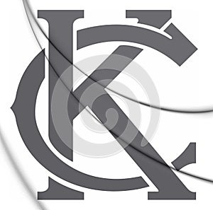 3D Emblem of Kansas City Kansas, USA.