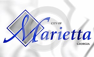 3D Emblem of Marietta Georgia, USA.