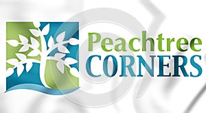 3D Emblem of Peachtree Corners Georgia, USA.