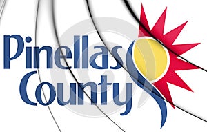 3D Emblem of Pinellas County Florida, USA.