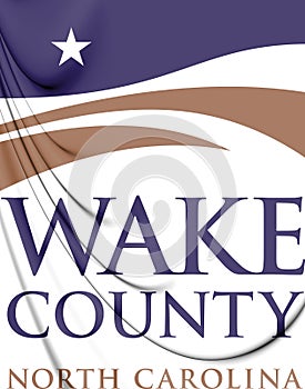 3D Emblem of Wake County North Carolina, USA.