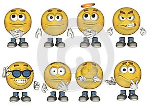 3D Emoticons set 1