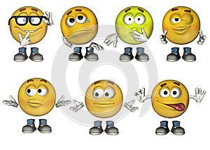 3D Emoticons set 2