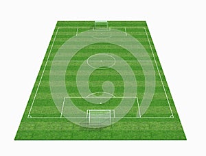 3d Empty soccer field