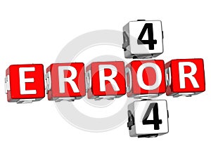 3D Error 404 Crossword