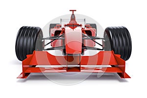 3d f1 race car on white background