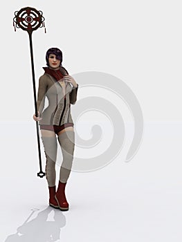 3D fantasy sorceress