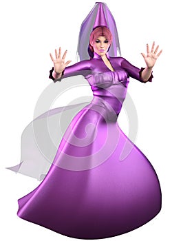 3D Fantasy wizard woman