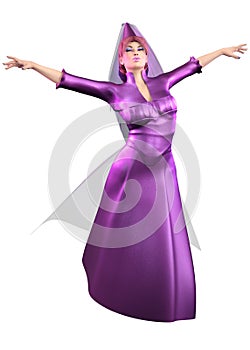 3D Fantasy wizard woman