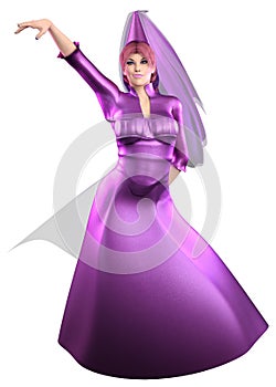 3D Fantasy wizard woman