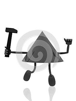 3d figure with hammer