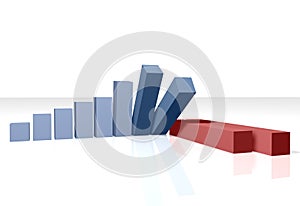 3D finance crisis graph