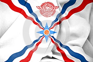 3D Flag of the Assyria.