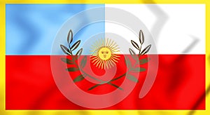 3D Flag of Catamarca province, Argentina.