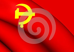 3D Flag of Chinese Communist Party.
