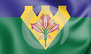 3D Flag of The Free State province, South Africa.