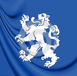 3D Flag of Heemskerk North Holland, Netherlands.